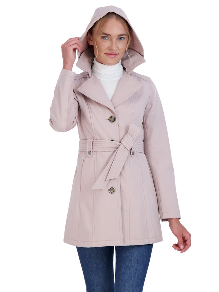 Sebby softshell hooded trench coat on sale